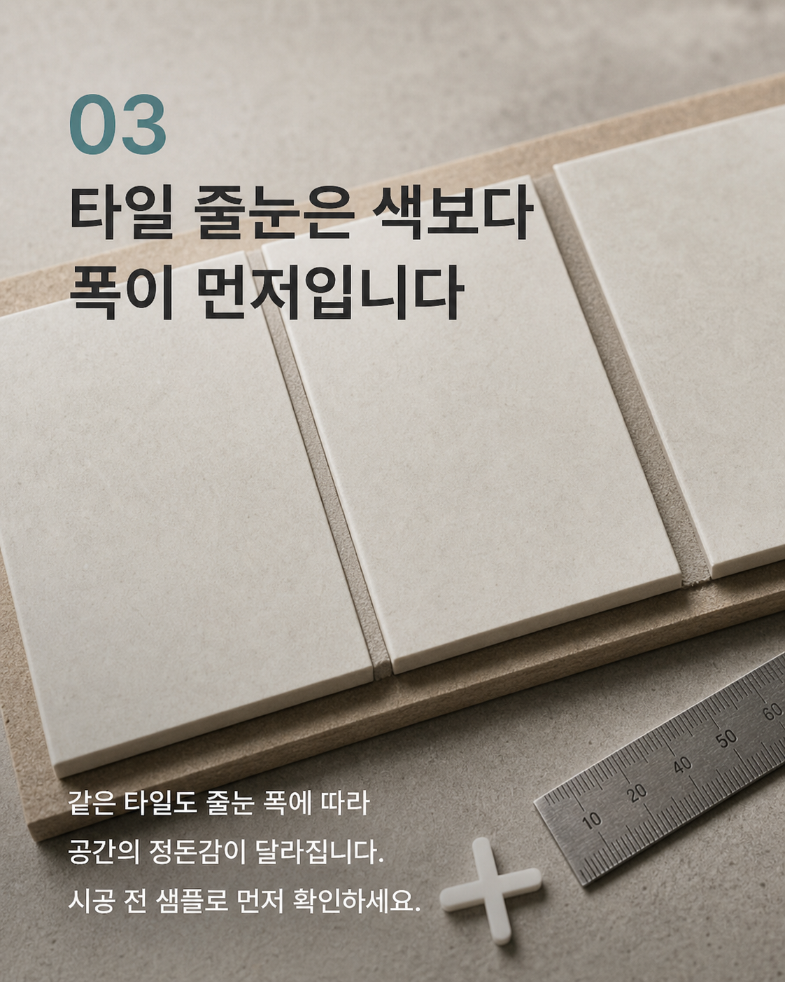 타일 시공 카드뉴스 예시